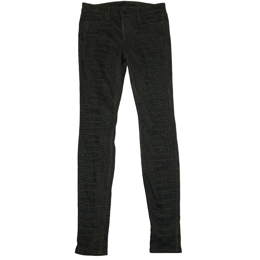 Joe's‎ Women's Size 29 Green Brown Snake Print Mid Rise Jeggings Skinny Jeans
